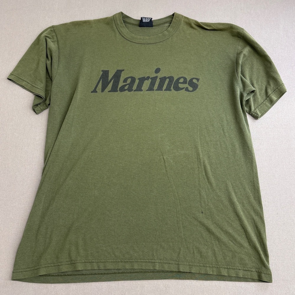 Rothco US Marines Graphic T-Shirt XL Olive Drab Green Made in USA Mens Tee